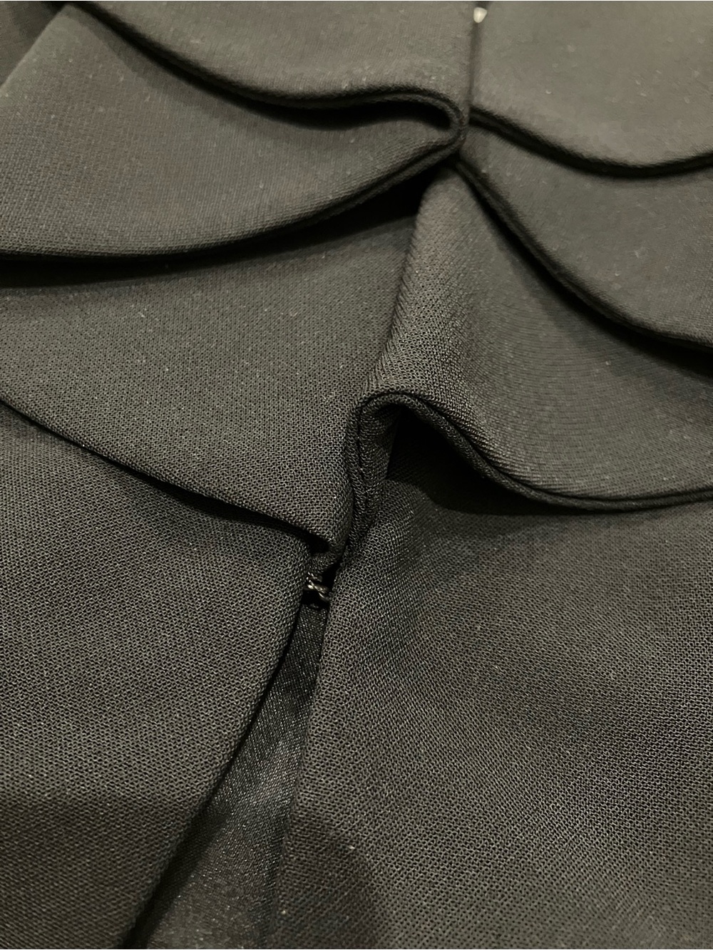 White House Black Market Black Ruffle Front Open Blazer Jacket Size 6 - Picture 6 of 12